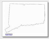 Connecticut Outline Printable Map State Maps County Cities Waterproofpaper sketch template