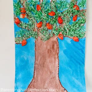 textured apple tree art  giving tree parenting