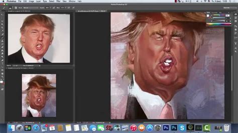 donald trump caricature drawing youtube