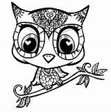 Owl Coloring Pages Owls Adult Adults Kids Cute Mandala Skull Girl Cartoon Easy Sugar Color Girls Print Abstract Printable Babies sketch template