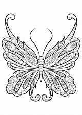 Intricate Coloring Pages Mandala Butterfly Printable Getcolorings sketch template