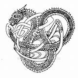 Celtic Dragon Coloring Pages Drawing Getcolorings Printable Print Color Getdrawings Old sketch template