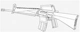 M16 Rifle Firearm Seekpng sketch template