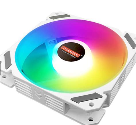 bo quat tan nhiet fan case coolmoon  led rgb hub va remote tran