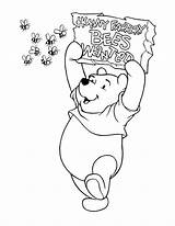 Coloring Winnie Pooh Pages Bees Face Christmas Bear Honey Eeyore Post Tigger Comments Warning Give sketch template