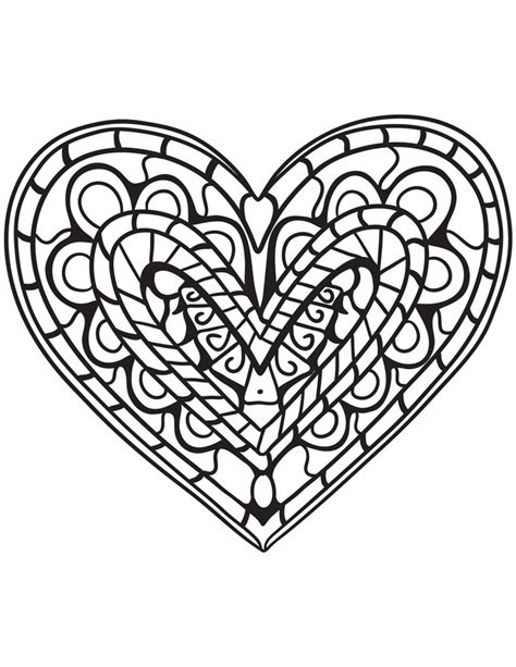 hearts coloring pages  adults  coloring pages  kids