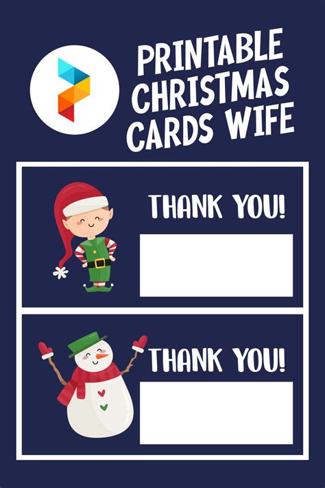 printable christmas cards wife     printablee