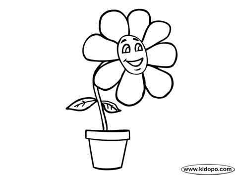 happy flower coloring page coloring pages cartoon flowers happy flowers