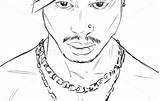 2pac Tupac Shakur Rap Getdrawings sketch template