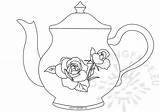 Teapot Coloring Rose Pattern Pages Reddit Email Twitter Getdrawings sketch template