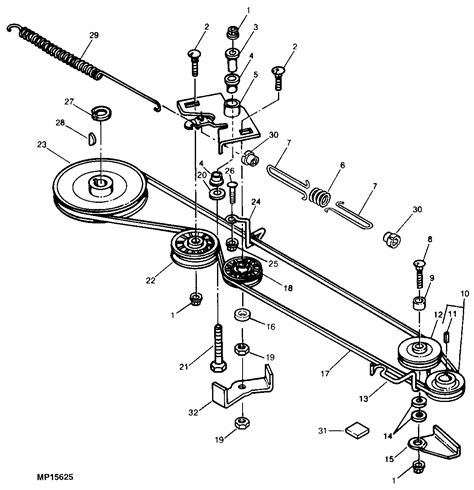 replace main drive belt  deere lx riding mower