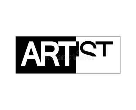 artist logo design stock vector illustration  company