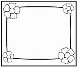 Frame Coloring Flower Worksheets Kindergarten Preschool Comment First sketch template