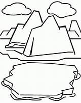 Iceberg sketch template