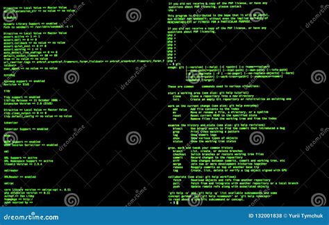 command  interface front view terminal command cli unix bash shell stock photo image