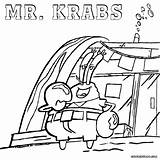 Krusty Krab Pages Krabs Mr Coloring Getdrawings Drawing sketch template