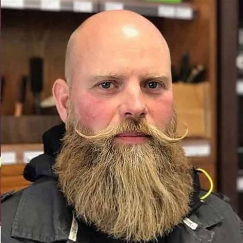 full long beard with curved mustache and bald head beard styles bald with beard big beard styles