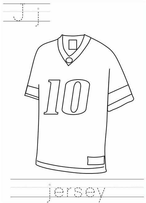 printable coloring pages  sport jerseys