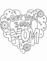 Soon Well Coloring Mom Printable Pages Kids sketch template
