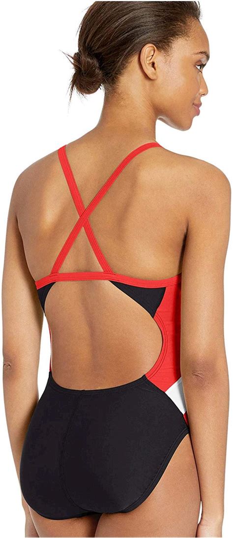 Nike Swim Women S Color Surge Crossback One Piece University Red Size