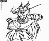 Seiya Saint Shiryu Dragon Coloring Pages Knights Zodiac Andromeda Shun Pegasus Saori Phoenix Ikki Hyoga Aldebaran sketch template