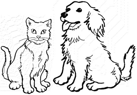 cat  dog coloring pages    print