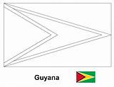 Guyana Bandera sketch template
