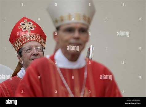 curial cardinal giovanni lajolo   bishop franz peter tebartz van elst arrive