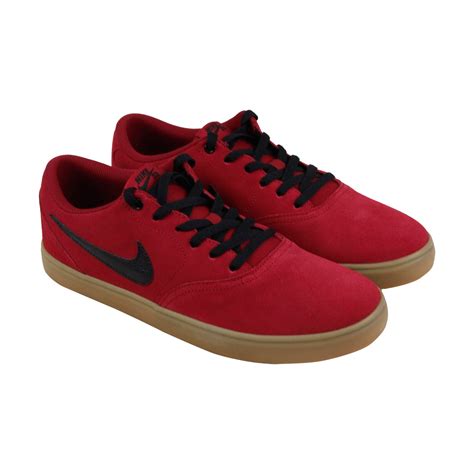 nike nike sb check solar mens red suede sneakers lace  skate shoes walmartcom walmartcom