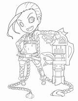 League Legends Jinx Coloring Pages Lineart Lol Coloriage Dessin Drawings Drawing Line Draw Chibi Deviantart Manga Template sketch template