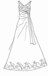 Dress Wedding Coloring Pages Line Barbie Deviantart Printable Drawing Patterns Beautiful Dresses Girls Prom Da Designs Fashion Color Print Doll sketch template