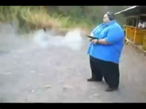 fat guy with crazy gun goes ballistic video ebaum s world