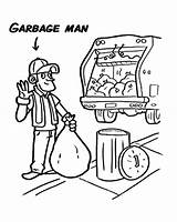 Garbage Coloring Truck Man Pages Drawing Popular Getdrawings Coloringhome sketch template
