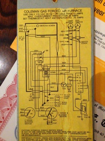 coleman mobile home furnace wiring diagram