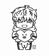 Bts Bt21 Coloring Pages Tata Chibi Taehyung Fanart Desenhos Desenho Kawaii Drawings Drawing Anime Pool Roni Kpop Easy Cute Outline sketch template