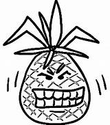 Pineapple sketch template