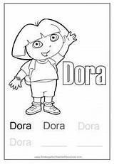 Dora Coloring Pages Worksheets Explorer Activities Swiper sketch template