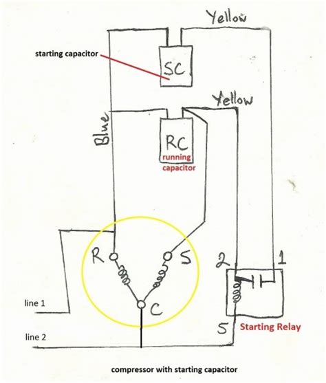 fridge compressor diagram
