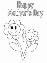 Mothers Coloring Mother Pages Happy Cards Kids Card Sheets Printable Greeting Colour Sheet Drawing Print Color Flower Crafts Template Flowers sketch template