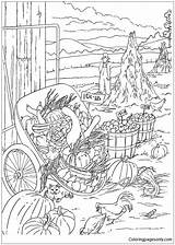 Pages Garden Coloring Farm sketch template
