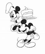 Mickey Mouse Coloring Pages Clubhouse Minnie Disney Cake Print sketch template