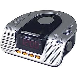 amazoncom gpx crcd dual alarm clock radio  cd player