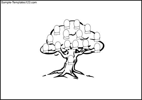 family tree colouring page  kids  sample templates