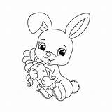 Bunnies Lapin Coloriage Freecreatives Mange Carotte Playboy Getdrawings Getcolorings sketch template