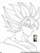 Goku Coloring Pages Ssj5 Lineart Dbz Ssj Template Son sketch template