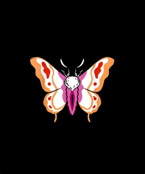 lesbian moth orange pink lesbian pride drawing by yvonne remick fine