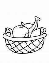 Basket Fruit Coloring Pages Drawing Bowl Baskets Fruits Kids Still Life Getdrawings Printable Kindergarten Comment First Preschoolactivities sketch template