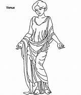 Venus Aphrodite Romeinen Grieken Kleurplaat Griekse Romeinse Godin Geschiedenis sketch template