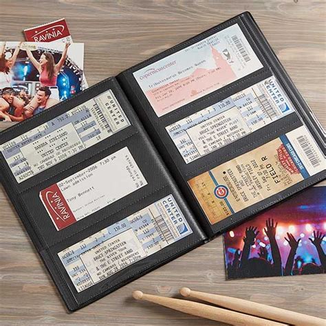 personalized concert ticket stub scrapbook album  scrapbook
