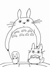 Totoro Coloring Pages Coloringhome Printable Neighbor Getcolorings Color Comments sketch template